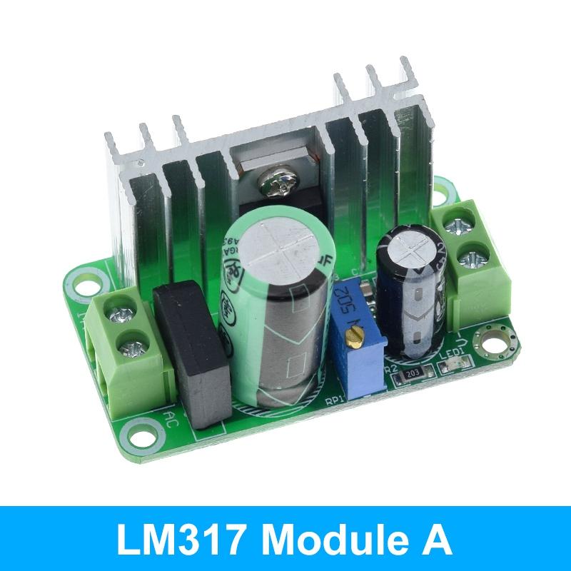 TZT LM317T DC-DC Adjustable Converter Buck Step Down Circuit Board Module Linear Regulator Power Supply with rectifier filter