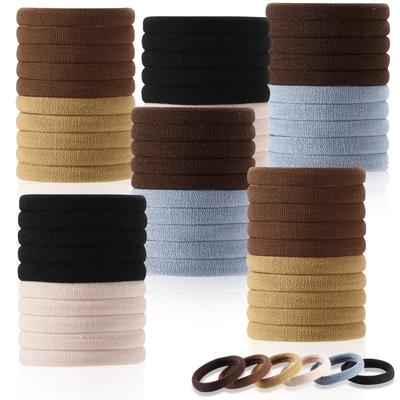 120 Pcs No Damage Hair Ties for Thick Hair, Large Soft Seamless Nylon Hair Elastics for Women, Ponytail Holders, Hair Accessorie