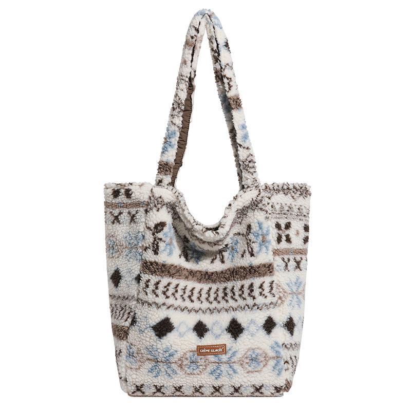 A Large-capacity Double-sided Single-shoulder Bag with A High Level of Appearance and A Retro Lightweight Handbag