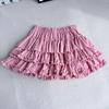 Ruffled Hem Mini Skirt: Summer Fluffy A-line for Petite Girls, Anti-exposure, High Waist Slimming Style
