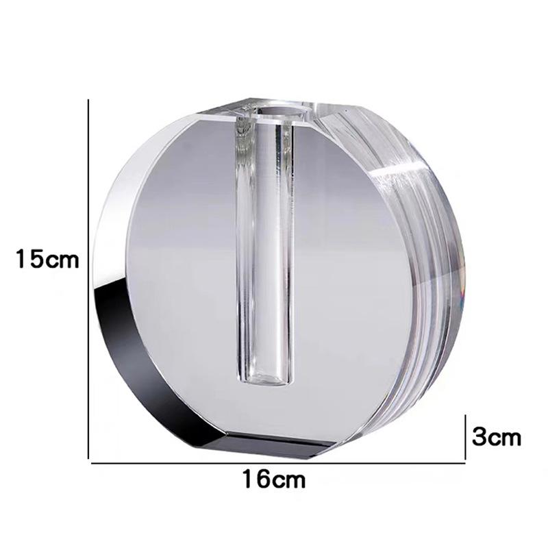 Creative Geometric Vase Transparent Circle Terrarium Glass Vase Crystal Ball Flower Arrangement Hydroponics Home Decoration