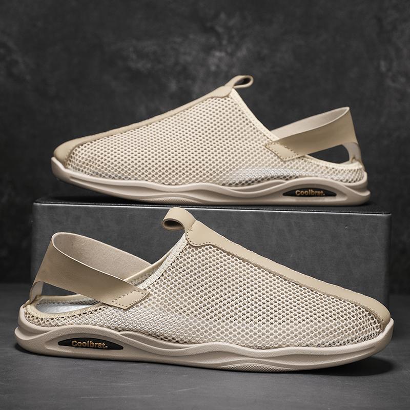 Man Beach Sandals for Men 2024 Summer Men's Sandals Free Shipping Men's Comfortable Slipper Man's Leather Sandal Trend Trending