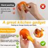 Éplucheur d'Orange en Acier Inoxydable Multifonctionnel Éplucheur Couteau à Éplucher Fruits Légumes Ouvreur Pomélo Citron Agrumes Accessoire de Cuisine