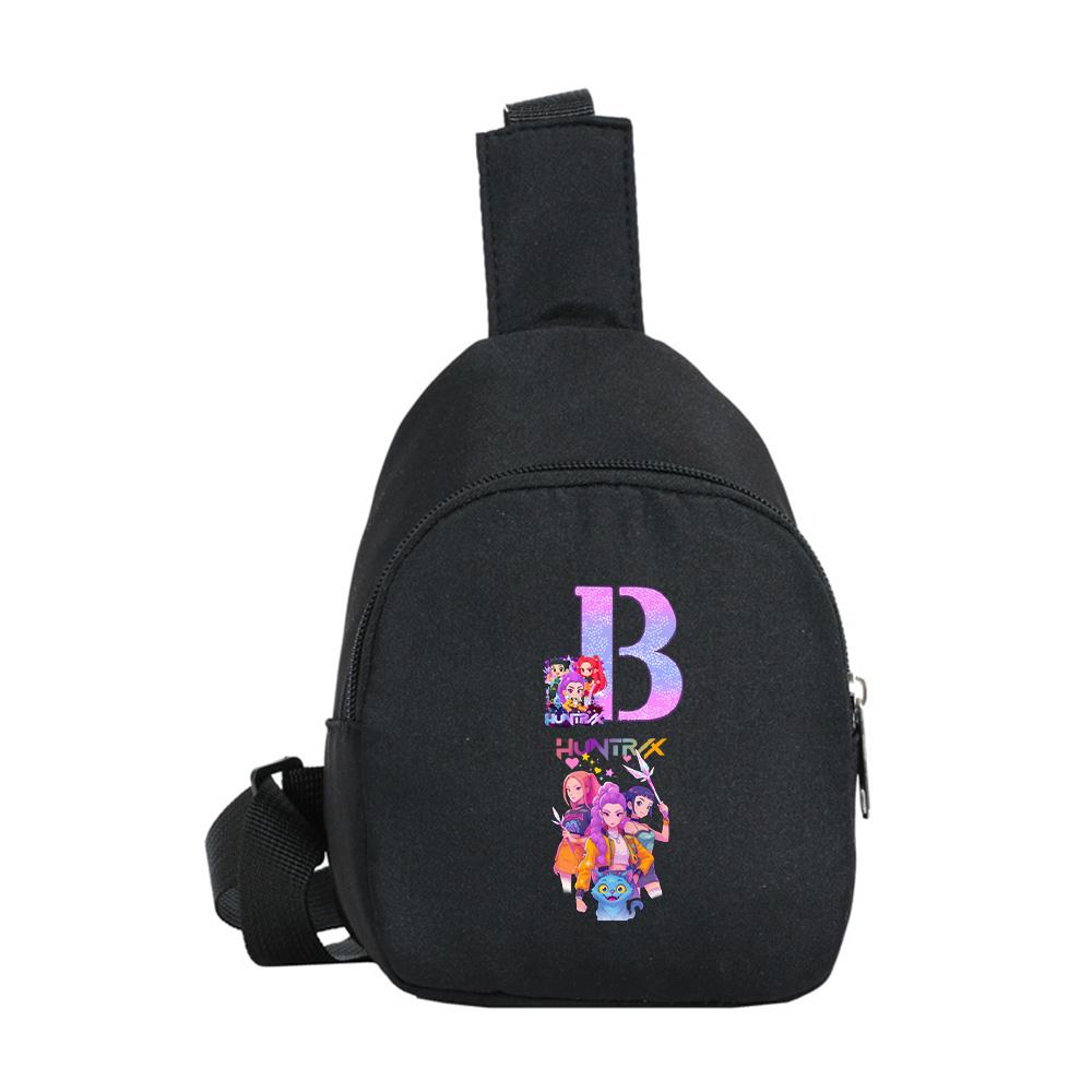 Anime Cartoon K-Pop Demon Hunters Printed Kawaii Chest Pack for Boy Girl Shoulder Bag Student Portable Crossbody Pouch Christmas Chest Bag Kid Gift