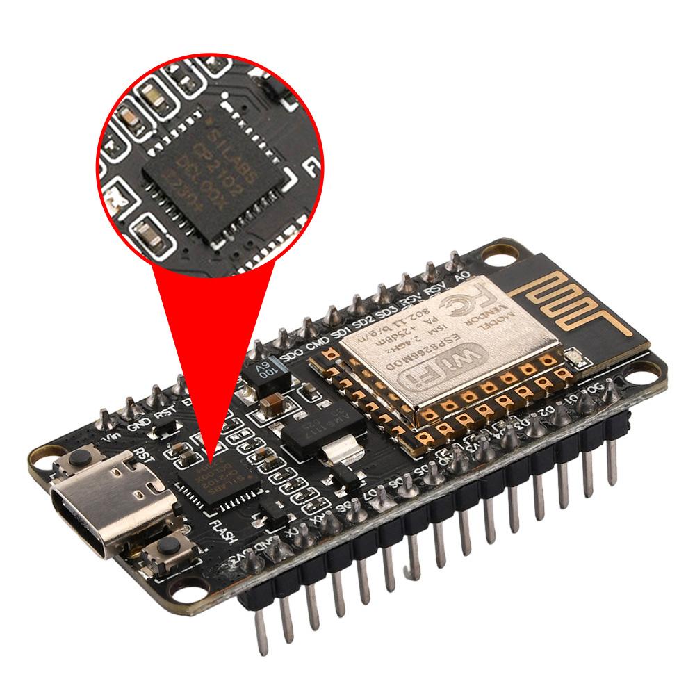 

ESP8266 Serial Wifi Module for Intelligent Automation Control Devices CP2102 NodeMCU Lua V3 Development Board Type-c Interface