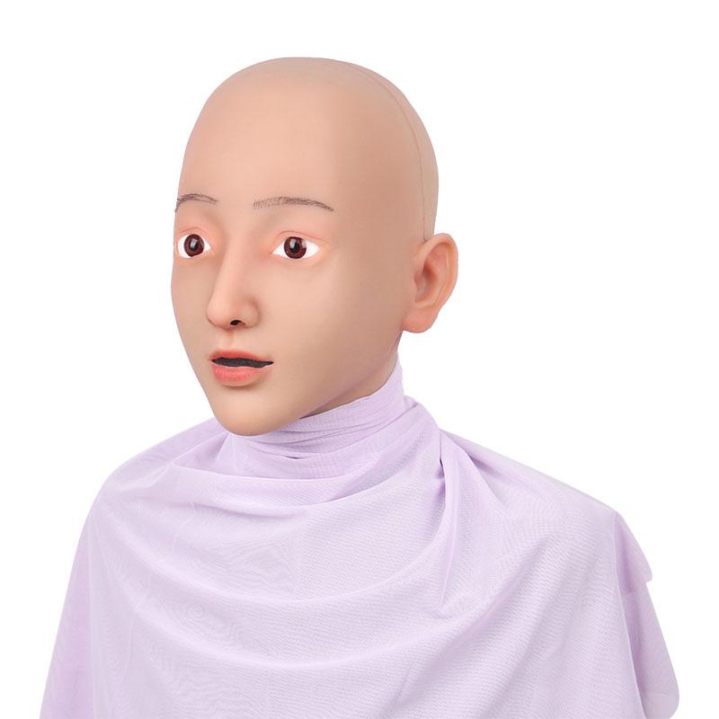 Silicone Fake Human Mask for Beautiful Girl Bodysuit Fake Girl Body and Masks Female Shapewear Women for Cosplay Costume