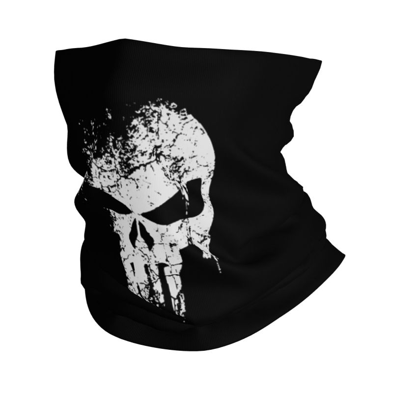 Skeleton Skull Print Winter Headband Neck Warmer Women Men Hiking Camping Riding Tube Scarf Heavy Metal Face Bandana Gaiter