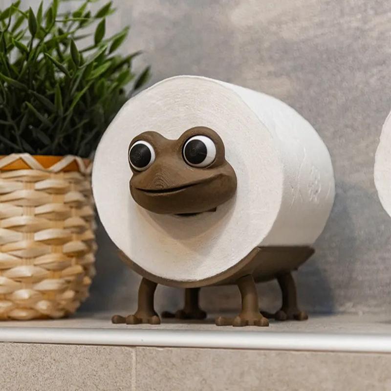 Pig Toilet Roll Holder, Frog Toilet Paper Roll Holder, 3D Printed Tissue Paper Storage Stand, Cute Bathroom Decor