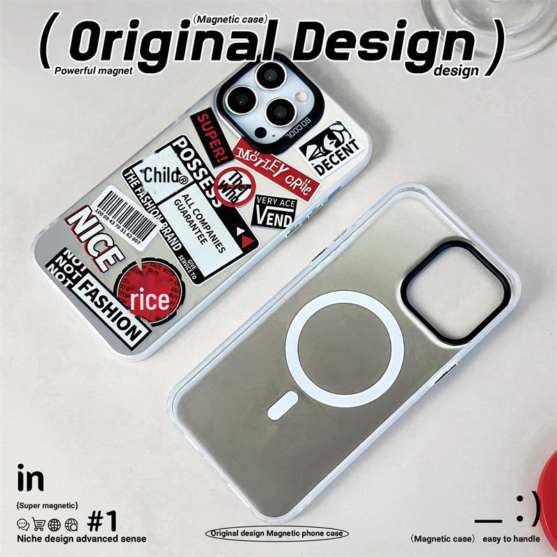 Magnetyczne matowe laserowe etui Zhitai na iPhone 14 Pro Max i Huawei P70 Pro