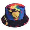 Europejsko-Amerykański Kapelusz Bucket Tie-Dye Chroniący Przed Słońcem: Dwustronny Design Graffiti dla Mężczyzn i Kobiet
