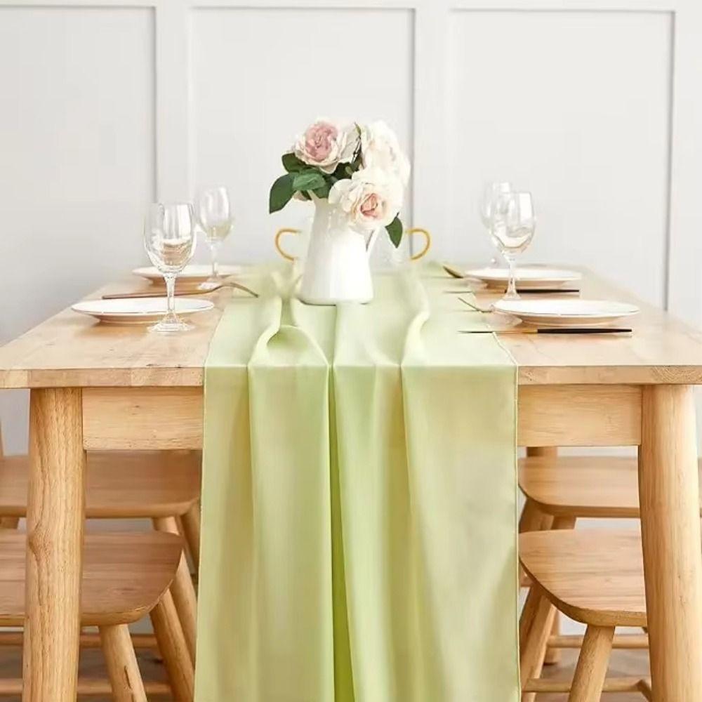 Chiffon Sheer Chiffon Table Runner Reusable Wedding Table Runner  Dinning Table