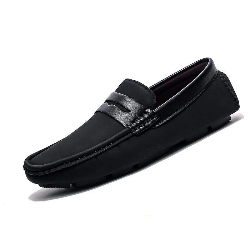 Spring teen British solid color simple Doudou shoes Korean version trendy foot cover fashion large size one pedal casual shoes