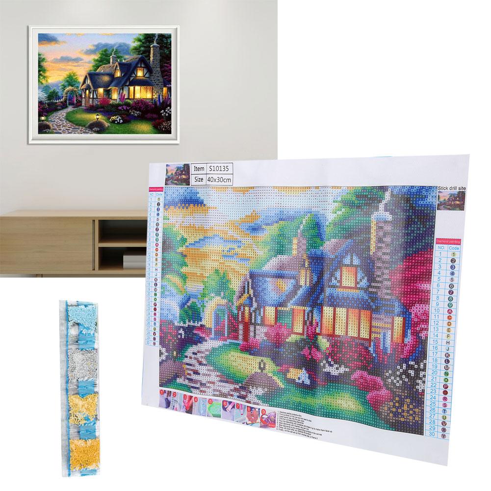DIY Hand‑Made Diamond Painting Kit Ornament Art Crafts for Home Bedroom Decoration 40x30cm