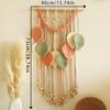 Handmade cotton thread weaving wooden bead leaf tapestry minimalist home decor bedroom homestay wall decoration