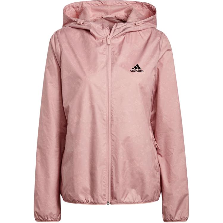 

Adidas Спортивная стильная куртка с капюшоном, повседневная, однотонная, с длинным рукавом, женская куртка розового цвета HI5259 XS