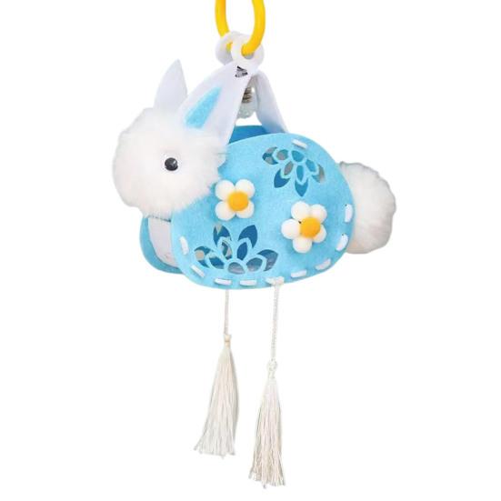 Yousheng DIY Rabbit Lantern Kit for Kids Handmade Plush Rabbit Handheld Lantern for Chinese New Year Mid-Autumn Festival Decoration
