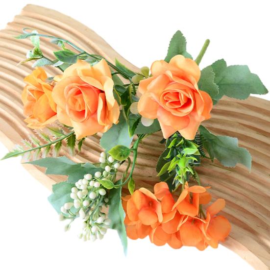 Artificial Flowers High-Density Silk Fabric Soft Touch Waterproof Flexible Branches Window Display Fake Flowers Wedding Hotel Decor