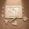 Kid Montessori Wooden Toy World Seven Continents Puzzle for Baby Early Education Geography Cognition Toys Children's Gifts