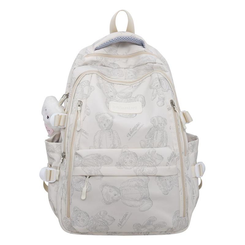 

Школьная сумка для женщин и мужчин, студенческий рюкзак средней школы, рюкзак большой емкости белый