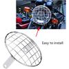 For Motorcycle, 7 Inch Headlight Mesh Grille Side Mount, Universal Cafe Racer Mask, Silver Headlight Lamp Cover, Motorcycle Headlight Cover
