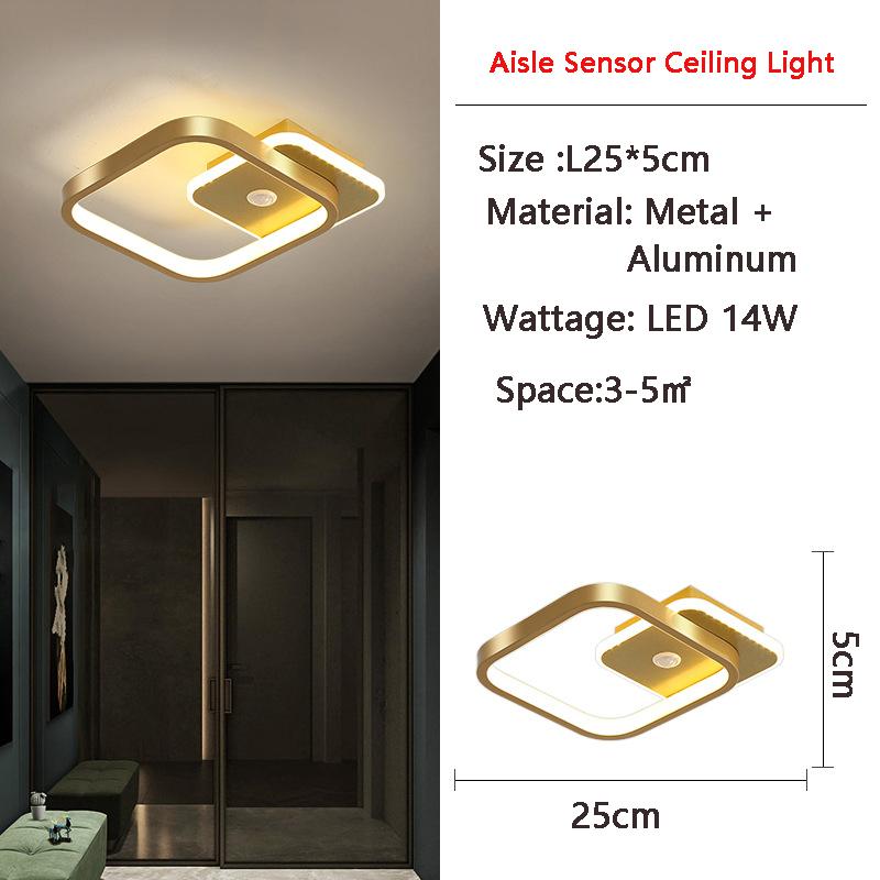 Human Body Induction LED Ceiling Lamp for Corridor Aisle Interior Round PIR Motion Sensor 9W 14W 16W for Living Room Porch 220V