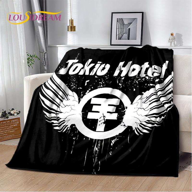 Tokio Hotel Rock Band Bill Kaulitz Blanket,Flannel Soft Throw Blanket for Home Bedroom Bed Sofa Picnic Office Hiking Leisure Nap
