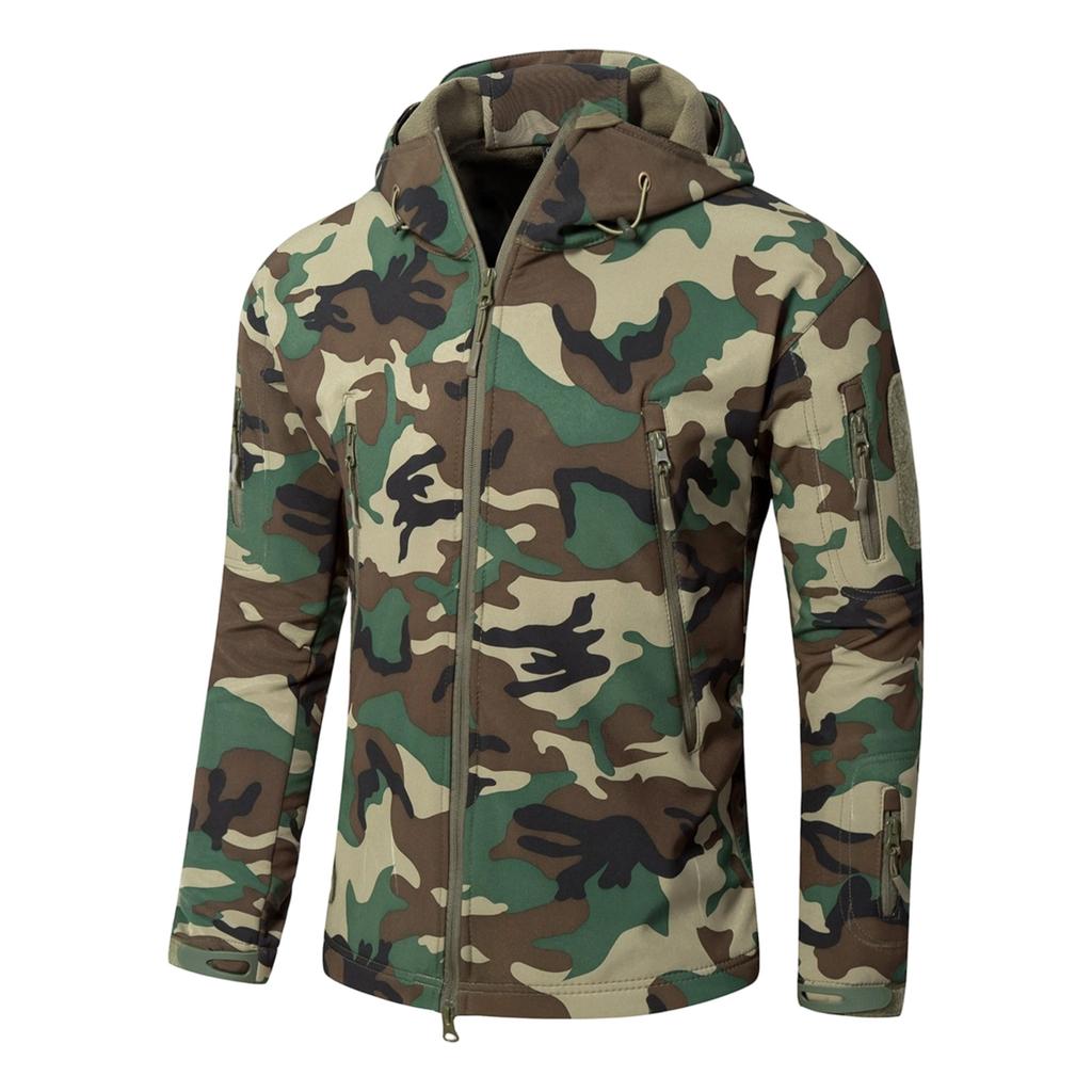 Herren Tarnfarbene Multifunktionale Outdoor Winterjacke zum Wandern und Reisen