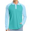 Men's Raglan Long Sleeve Golf Shirt UPF 50+ Lightweight Shirt