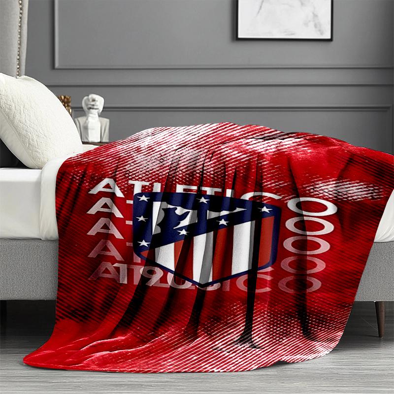 Coperta con Stampa Atletico Madrid - Morbida e Confortevole, per Camera da Letto, Viaggio, Divano, Decorazione per la Casa - Regalo di Compleanno o Natale per un Amico