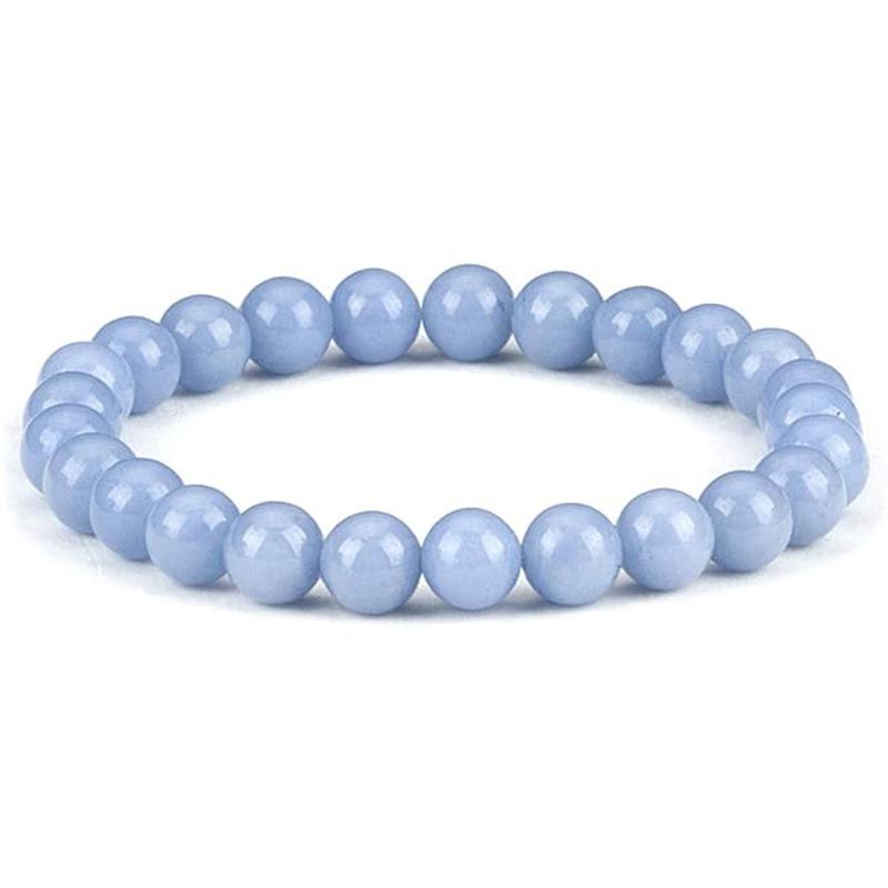 8mm Tiger Eyes Beaded Bracelets Natural Stone Bracelet Agates Cat Eye Chalcedony Stretch Bangle Healing  Gifts Women Men