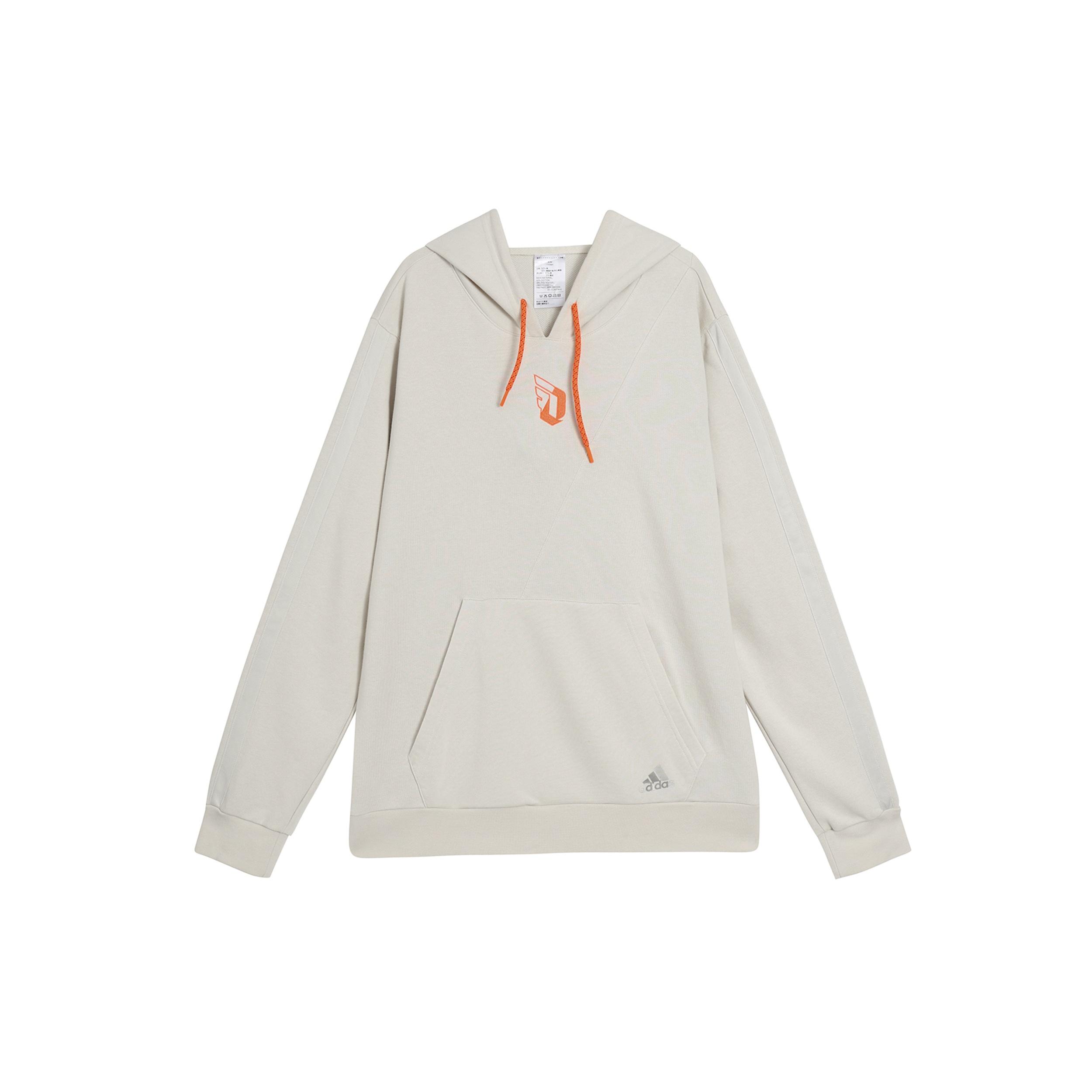 Men s adidas Dame Vis Hood Embroidered Pattern Basketball Sports Ivory GT0215 XXL