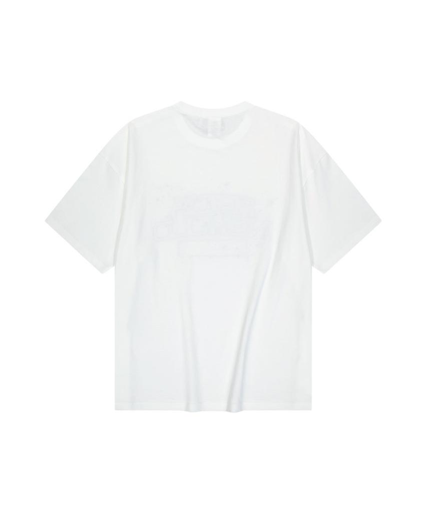 ALTER STUDIO Splatter Print T-Shirt_White