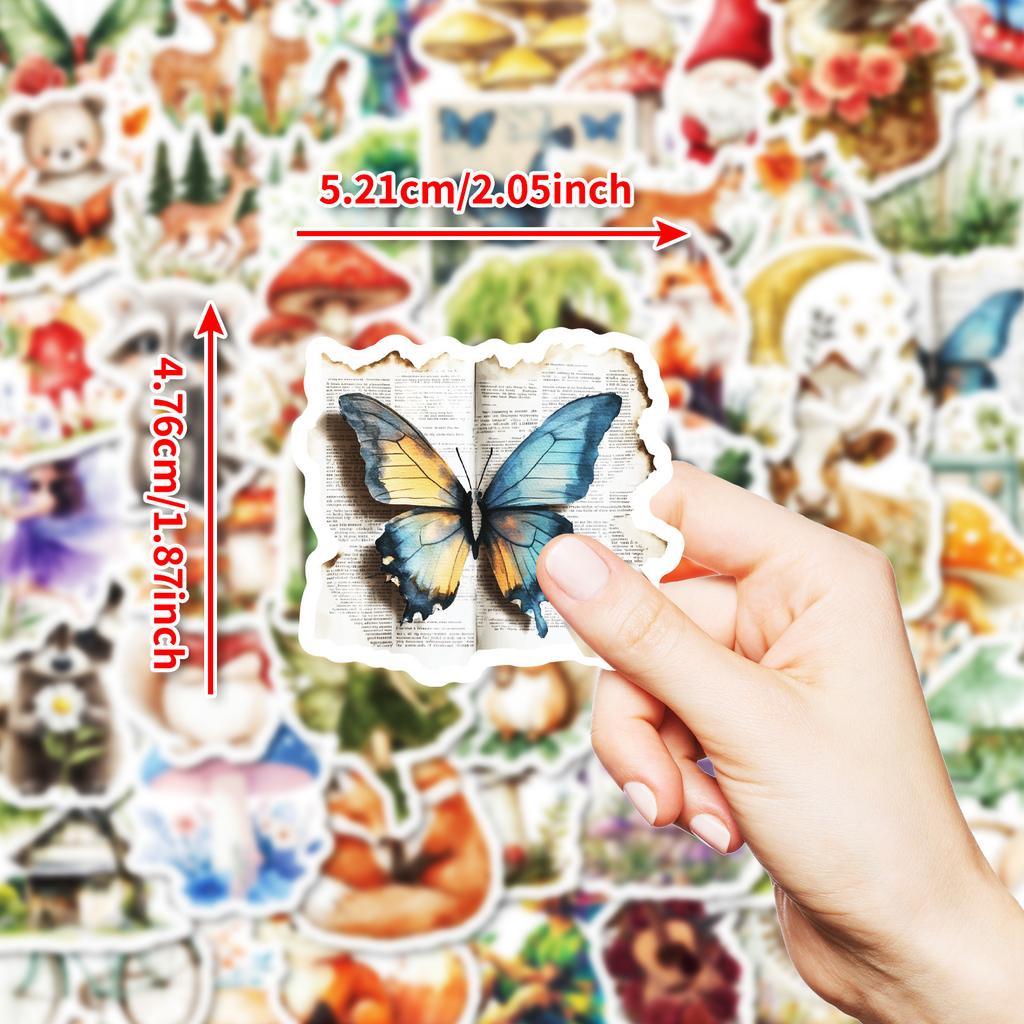 50 Pictures Ins Style Fairy Tale Forest Theme Various Waterproof Mix and Match Graffiti Stickers