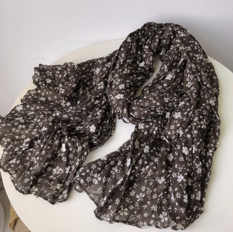 Новый винтажный цветочный шарф Дизайн Европа Популярный Толстый теплый шарф Зимний Универсальный шарф Для женщин 85x190cm