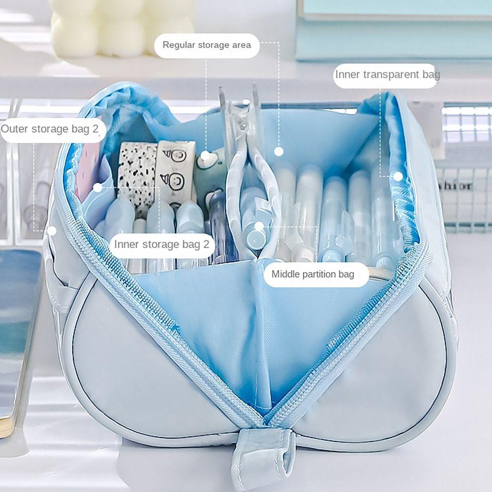 Round Pencil Case 8 LAYERS Stationery Organizer Special Design Pen Bag Student Gift