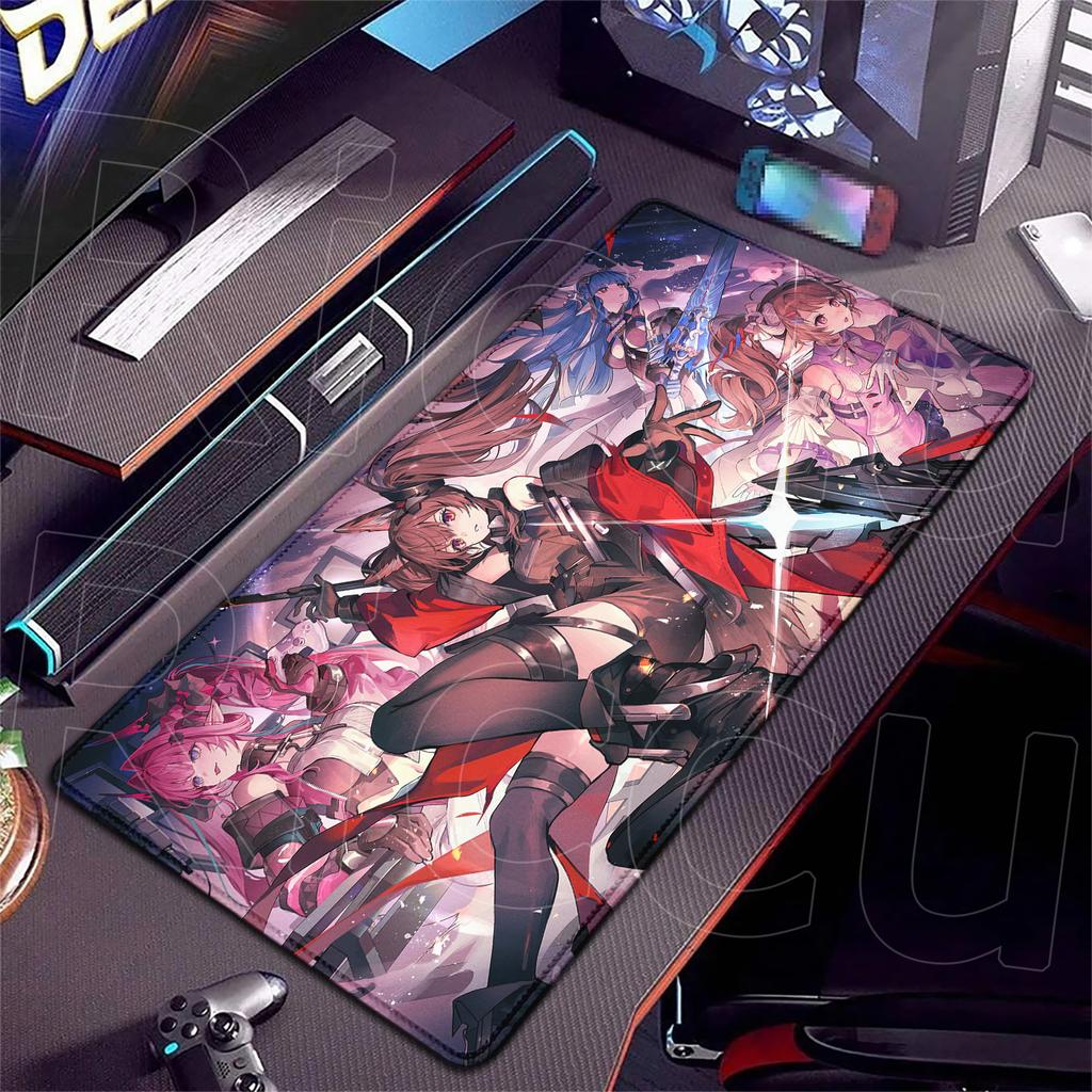 XXL HD Anime girl Arknights Endfield Gilberta Game Mouse Pad Non-slip Rubber Gamer Computer Desk mat Laptop Office Large carpet
