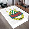 Rapid Vienna Flannel Printed Carpet, Home Sofa Decoration for Living Room & Bedroom, Non‑Slip Play Flannel Floor Mat for Game Room