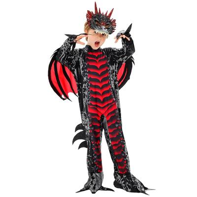 Halloween Dinosaur Cosplay Costume for Boys and with Costume Disguise One Size Fits Events Kids, Girls, Wings, Props, Suit, Fun, Pranks,