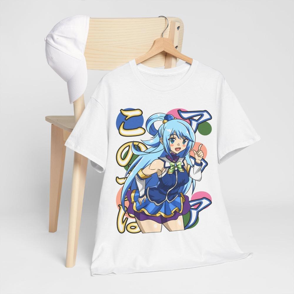 Nadměrné černé tričko s krátkým rukávem s komiksovým potiskem Megumin Explosion Mage z Konosuby pro fanoušky anime a isekai komedií