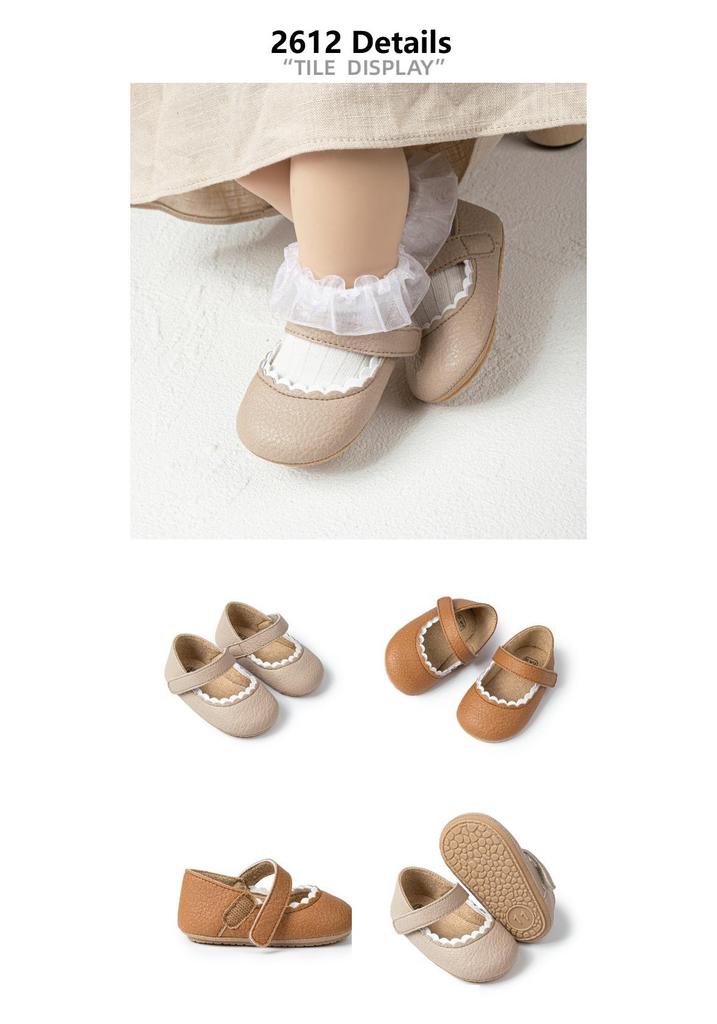 Baby Princess Shoes 0-1 Year, Soft Non-slip PU Leather with Bowknot, Suitable for Spring/Autumn.