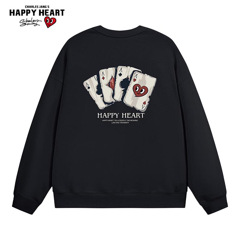 Charles Heart Poker Love Print Crewneck Sweatshirt