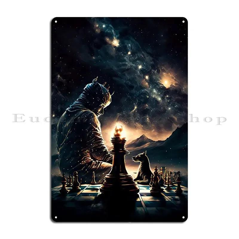 Chess Universe Metal Plaque Poster Plates Create Cinema Wall Decor Garage Tin Sign Poster 20x30cm（7.8x11.8inch）