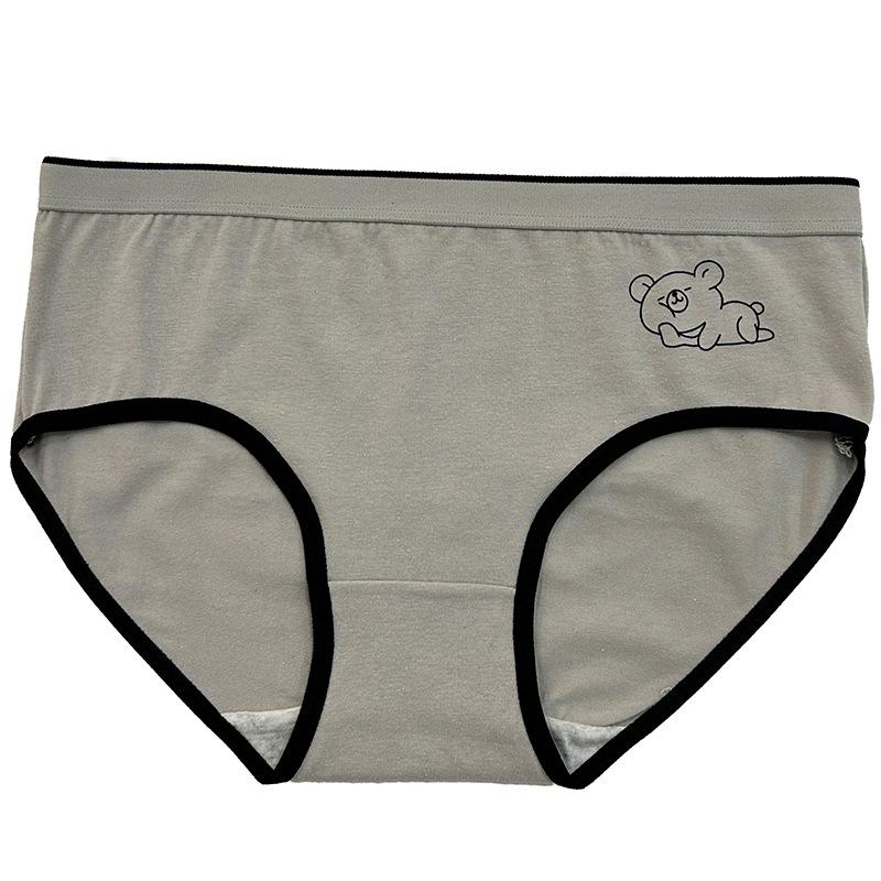 3 PCS Women's Underwear Comfortable Mid Rise Panties Cute Bear Female Underpants M-XL Seamless Women Lingerie Ladies Underpants