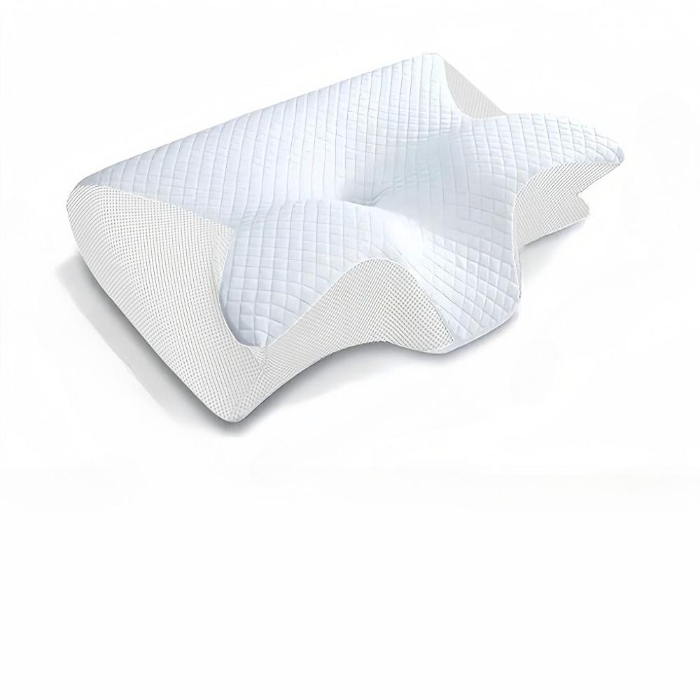 

Подушка для шейных позвонков с медленным восстановлением, основная секция, одинарная подушка из пены с памятью для сна на боку, подушка для сна для взрослых, подушка из космического хлопка белый
