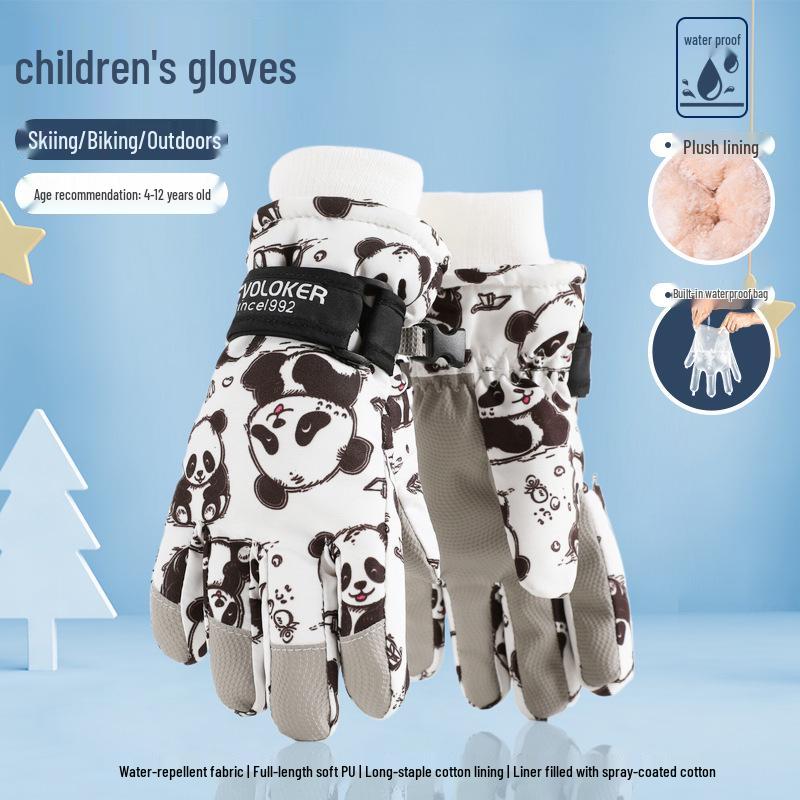 

Водонепроницаемые детские горнолыжные перчатки — теплые, нескользящие, утолщенные, с бархатной подкладкой для мальчиков и девочек L (10-12 years)