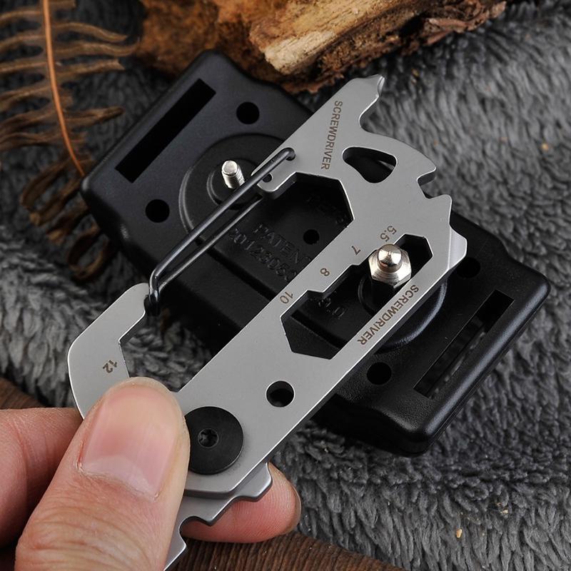 Multifunktions Klettern Karabiner EDC Schlüsselanhänger Gear Outdoor Werkzeuge Camping Wandern