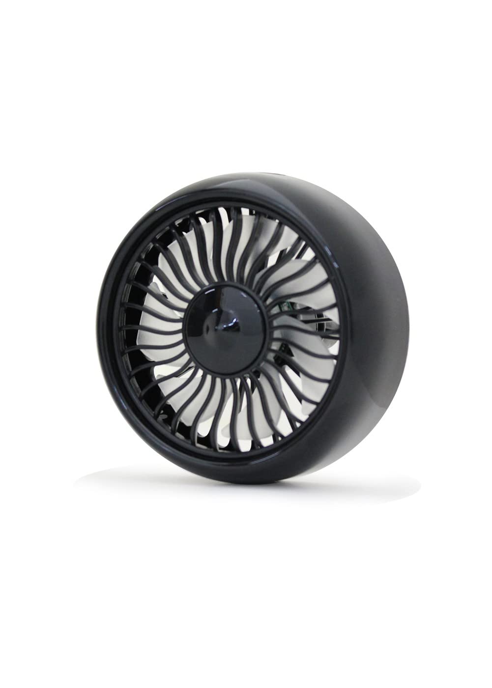 

Meltec Car Fan Louver Fan Compatible with DC12/24V 3 Levels of Air Volume Adjustment Black with USB Conversion Adapter and Rainbow Light Function