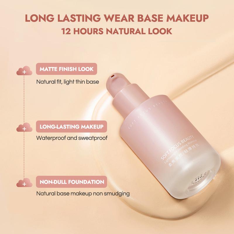 GECOMO Small Powder Bottle Liquid Foundation Soft Mist Long-lasting Makeup Does Not Come Off Moisturizing Concealer Waterproof