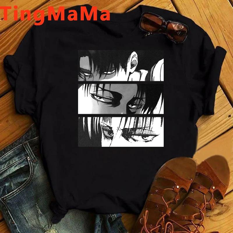 Japanese Anime Attack On Titan T Shirt Unisex Shingeki No Kyojin Eren Yeager T-shirt Cartoon Titans Attack Graphic Tshirt Unisex