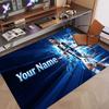 Custom Rug Cristiano Ronaldo Pattern Print Name Text Soft Non‑Slip Floor Carpet for Home Indoor Decoration